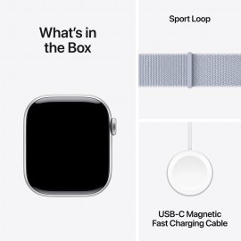 Apple Watch Series 10 GPS 42mm Silver Aluminium Case with Blue Cloud Sport Loop MWWD3ZP/A