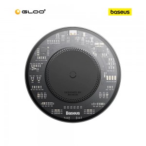 Baseus Simple 2 Wireless Charger 15W Cluster Black（Include: Cable Type-C To Type-C 24W 12V/2A 1m Cluster Black) 6932172624507