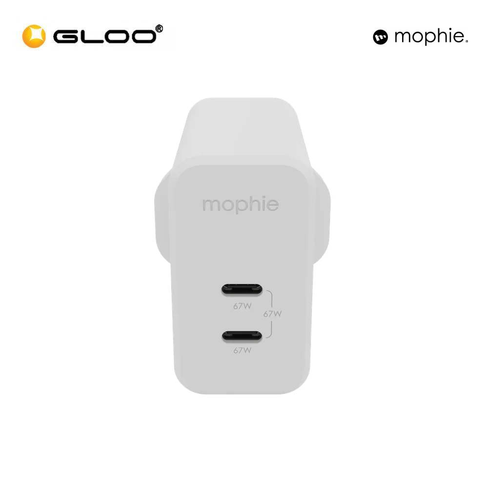 Mophie Wall Adapter USB-C PD DUAL 67W - White 840056158276