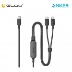 Anker 2-in-1 USB-C to USB-C Cable (4ft, 140W) A8895 - Black