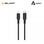 AUKEY CB-CL5 MFI Braided Nylon USB-C to Lightning Cable 1.2m Black 689323787227