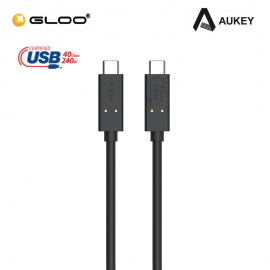 AUKEY CB-TCC241 USB4.0 50V 5A 240W 40GB Data C to C - 0.8M - TPE USB4.0 Black 689323787456