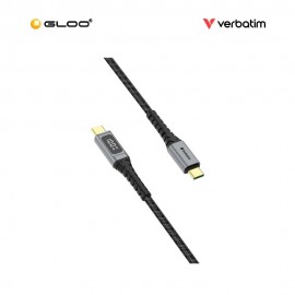 VERBATIM-120cm-E-Marker-Kevlar-Type-C-Cable-PD100W-Type-C-to-Type-C-with-LED-display-(Black)-4895117969519