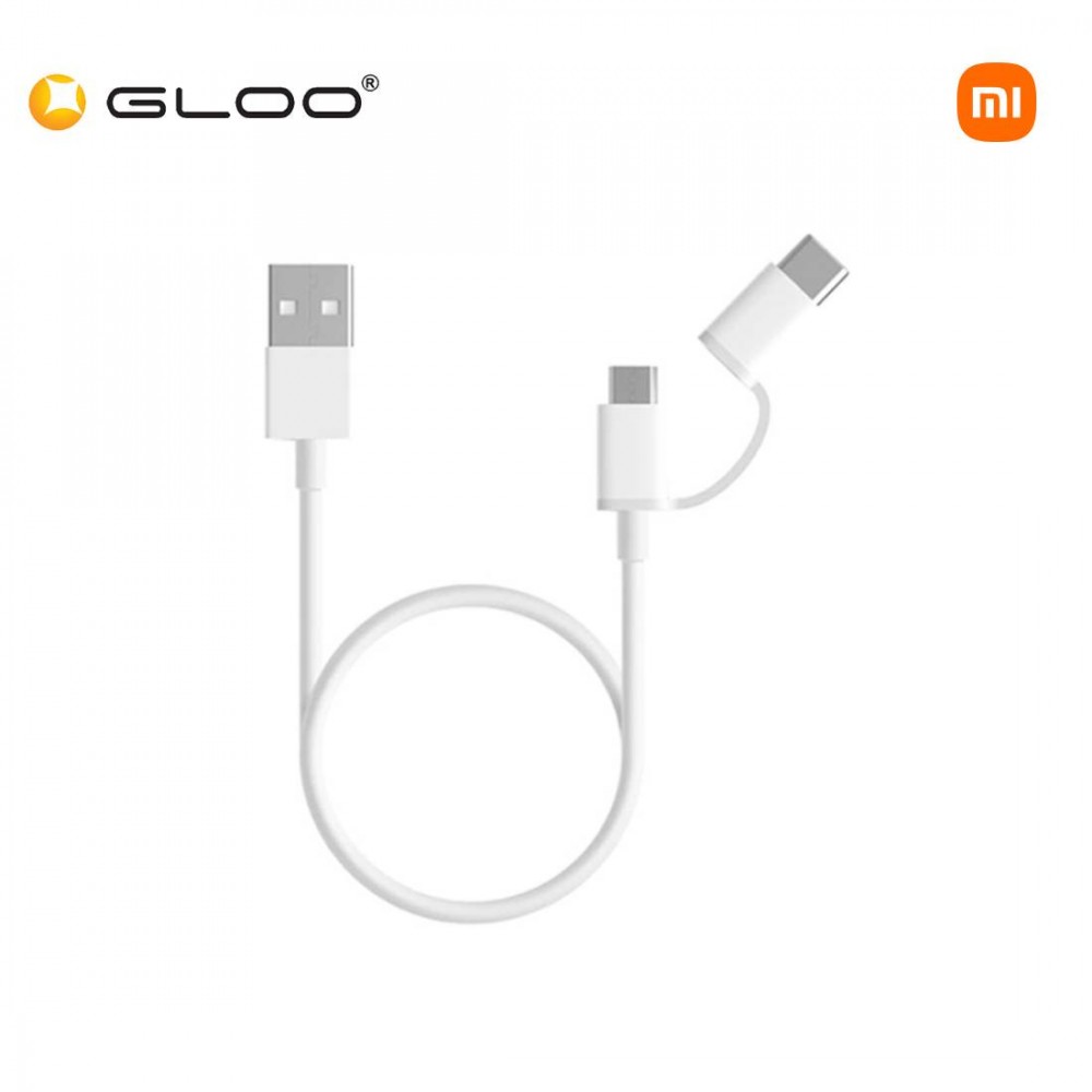 CABLE 2-IN-1 MICRO USB TO USB C 1M - Blanca — Cover company