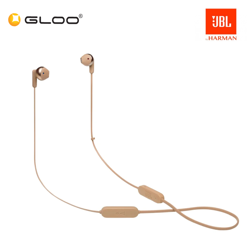 JBL T215BT Wireless Earbud Headphones - Champagne Gold 050036379472