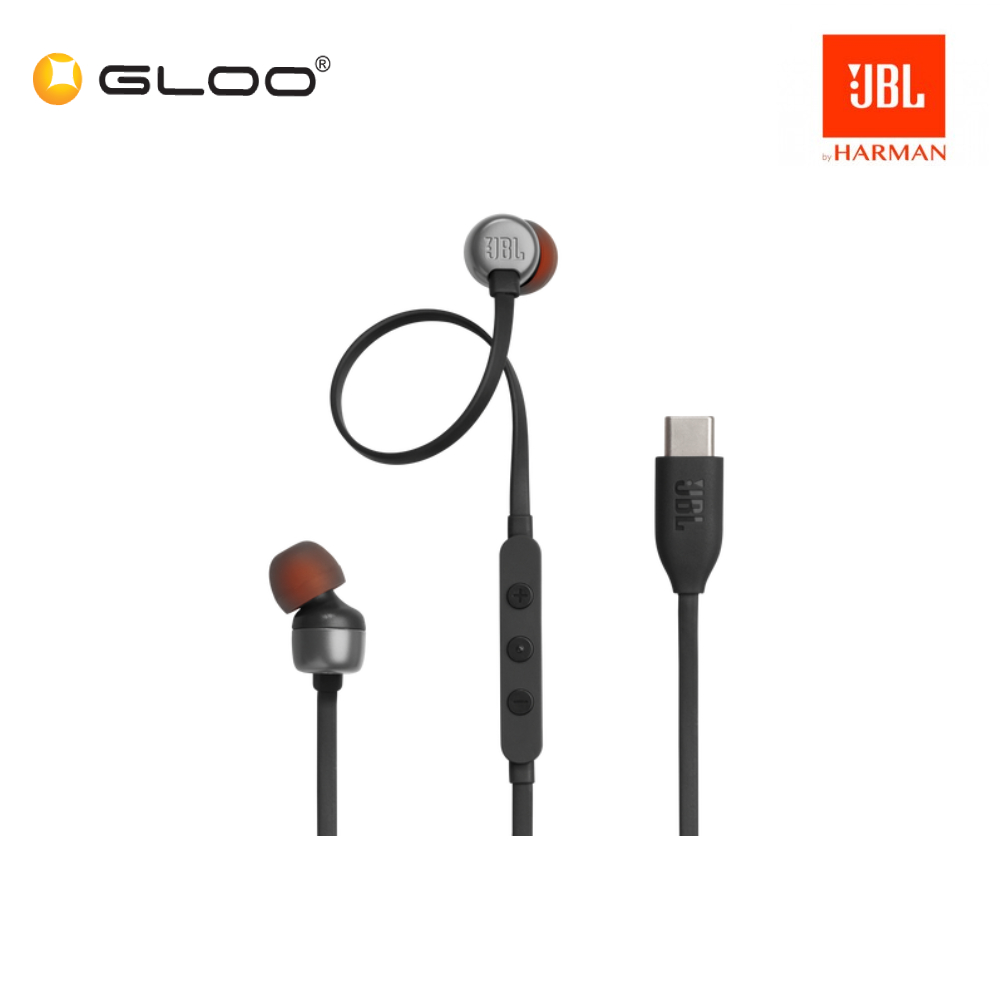 JBL T310 Wired Hi Res In Ear Headphones Compatible to IPhone Black 050036400961