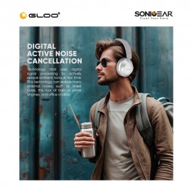 SonicGear Airphone DNC 3000 Active Noise Canceling Bluetooth Headset-Champagne 8886411931827