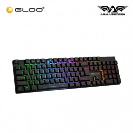 Armaggeddon MKA-7C Full Size 104 Key Mechanical Keyboard - Clicky Black 8886411988722