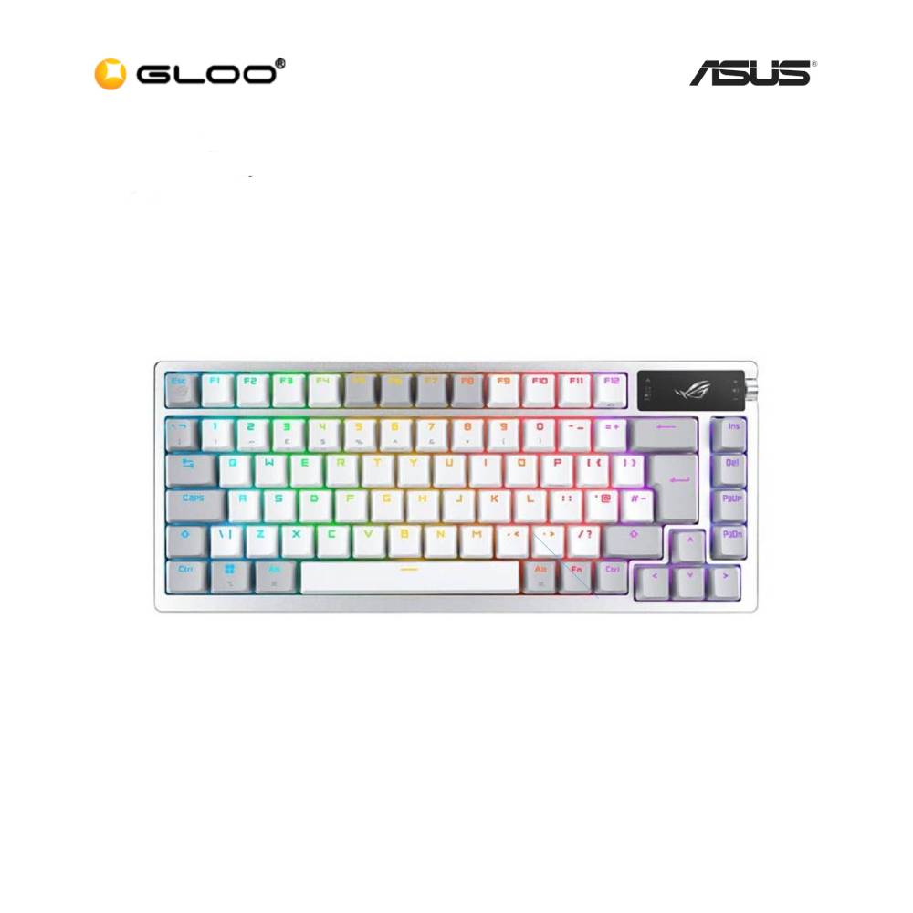 ASUS M701 ROG AZOTH NX MECHANICAL HOT-SWAP / RED LINEAR KEYBOARD - WHITE (90MP0316-BKUA11)