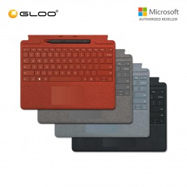 Microsoft Surface Pro 8/Pro X Signature Keyboard Cover with Slim Pen Poppy Red - 8X6-00035