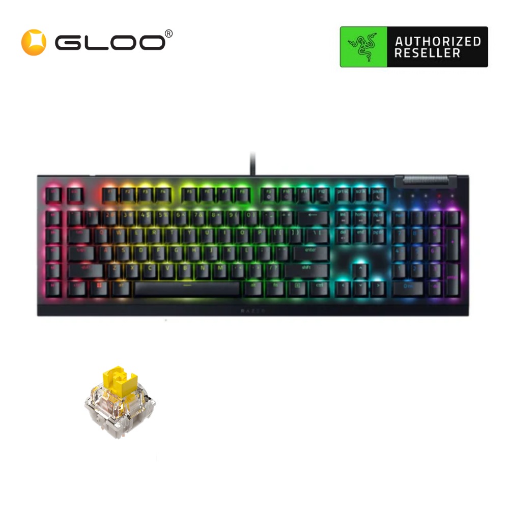 Razer BlackWidow V4 X Gaming Keyboard – Yellow Switch (RZ03-04701800-R3M1)