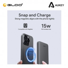 Aukey PB-MS03 MagFusion Slim 5000mAh Power Bank with MagSafe Compatible - 689323789085