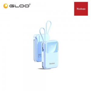 Yoobao Q18 20000mAh 22.5W Quick Charge Powerbank with Build-In Cable (Lightning & Type-C) - Blue 6937135027524