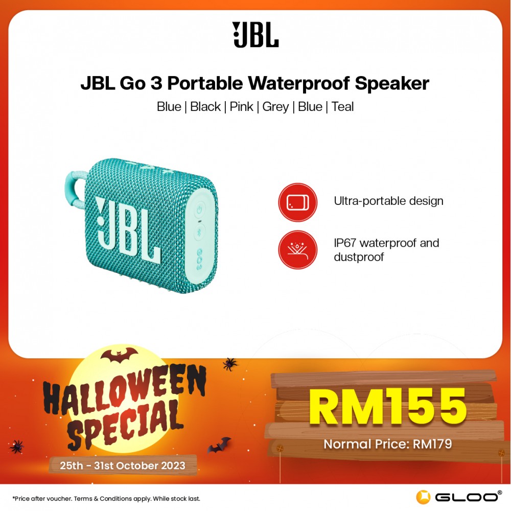 JBL Go 3  Portable Waterproof Speaker