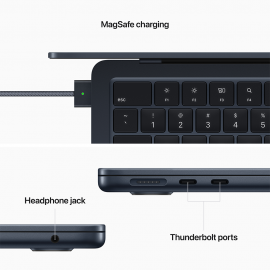 Apple 13-inch MacBook Air M2 chip with 8-core CPU and 8-core GPU, 256GB - Midnight 