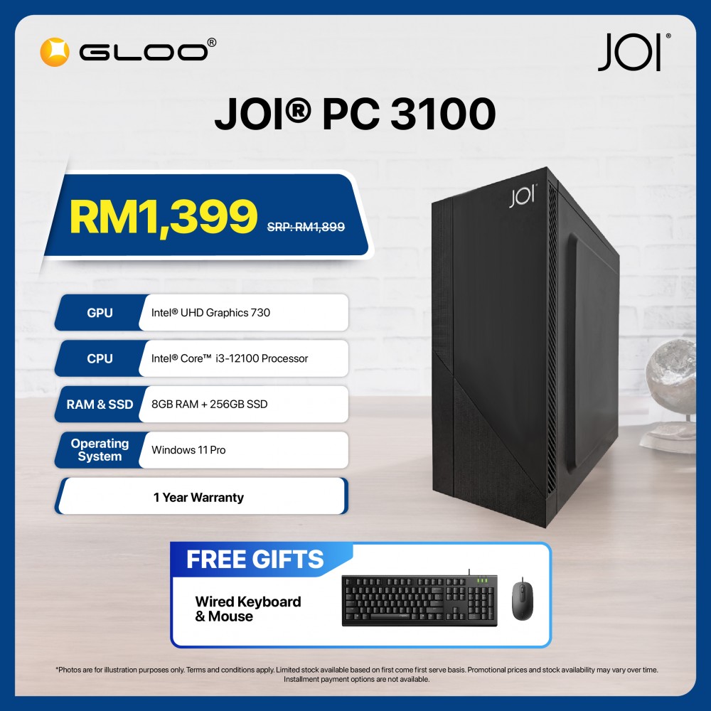 JOI PC 3100 (i3-12100/8GB RAM/256GB SSD/W11P)