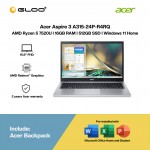 Acer Aspire 3 A315-24P-R4RQ Laptop (R5-7520U,16GB,512GB SSD,AMD Radeon Graphics,H&S+M365,15.6"FHD,W11H,Silver,2Y)