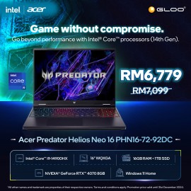 [Pre-order] Acer Predator Helios Neo 16 PHN16-72-92DC Gaming Laptop (i9-14900HX,16GB,1TB SSD,RTX4070 8GB,16"WQXGA,W11H,Black,2Y) [ETA:3-5 working days]