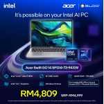 [Pre-order] Acer Swift Go 14 SFG14-73-94XW Laptop (U9-185H,32GB,1TB SSD,Intel Arc Graphics,H&S+M365,14" WQXGA+,W11H,Sil,2Y) [ETA:3-5 working days]