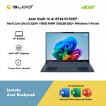 Acer Swift 14 AI SF14-51-50EF Laptop (U5 Series 2-226V,16GB,512GB SSD,Intel Arc Graphics,H&S+M365,14” WUXGA,W11H,Blue,2Y)