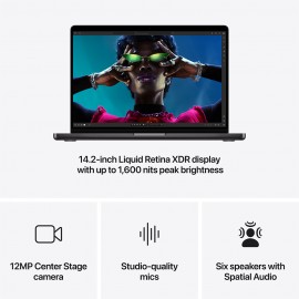 Apple 14-inch MacBook Pro, M4 chip with 10‑core CPU and 10‑core GPU, 16GB, 512GB SSD - Space Black