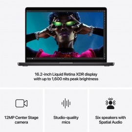 Apple 16-inch MacBook Pro, M4 Pro chip with 14‑core CPU and 20‑core GPU, 24GB, 512GB SSD - Space Black