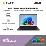 ASUS Vivobook S M5406W-AQD087WSM Laptop (Ryzen AI 9 365,24GB,512GB SSD,AMD Radeon 880M Graphics,H&S,14” WUXGA,W11H,Blk,2Y)