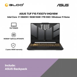 [Pre-order] ASUS TUF F15 FX507V-IHQ118W Gaming Laptop (NVIDIA® GeForce RTX™ 4070 8GB,I7-13620H,16GB,1TB SSD,15.6”WQHD,W11H,Gray,2Y) [ETA:3-5 working days]