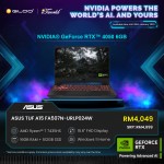 ASUS TUF Gaming A15 FA507N-URLP024W Laptop (NVIDIA® GeForce RTX™ 4050 6GB,R7-7435HS,16GB,512GB SSD,15.6”FHD,W11H,Gray,2 Yrs)