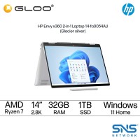 HP Envy x360 2-in-1 Laptop 14-fa0054AU (AMD Ryzen™ 7 8840HS | 14" diagonal 2.8K OLED Touch | 32GB RAM | 1TB SSD | AMD Radeon™ Graphics | Windows 11 Home | Preinstalled Microsoft Office Home and Student)