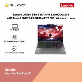 Lenovo Legion Slim 5 16AHP9 83DH000CMJ Gaming Laptop (R7-8845HS,16GB,1TB SSD,RTX4070 8GB,16” WQXGA,W11H,Luna Grey,2Y)