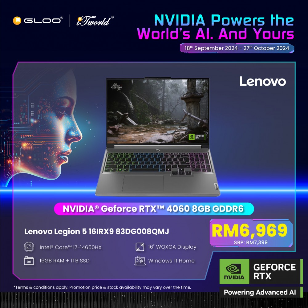 Lenovo Gaming Legion 5 16IRX9 83DG008QMJ (i7-14650HX,16GB,1TB SSD,RTX4060 8GB,16" WQXGA,W11H,Grey,2Y) 