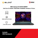 MSI Cyborg 15 A12VE-682MY Gaming Laptop (NVIDIA® GeForce RTX™ 4050 6GB,i5-12450H,16GB,512GB SSD,15.6” FHD,W11H,Black,2Y)