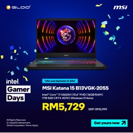 MSI Katana 15 B13VGK-2055MY Gaming Laptop (i7-13620H,16GB,1TB SSD,RTX4070 8GB,15.6” FHD,W11H,Blk,2Y) 