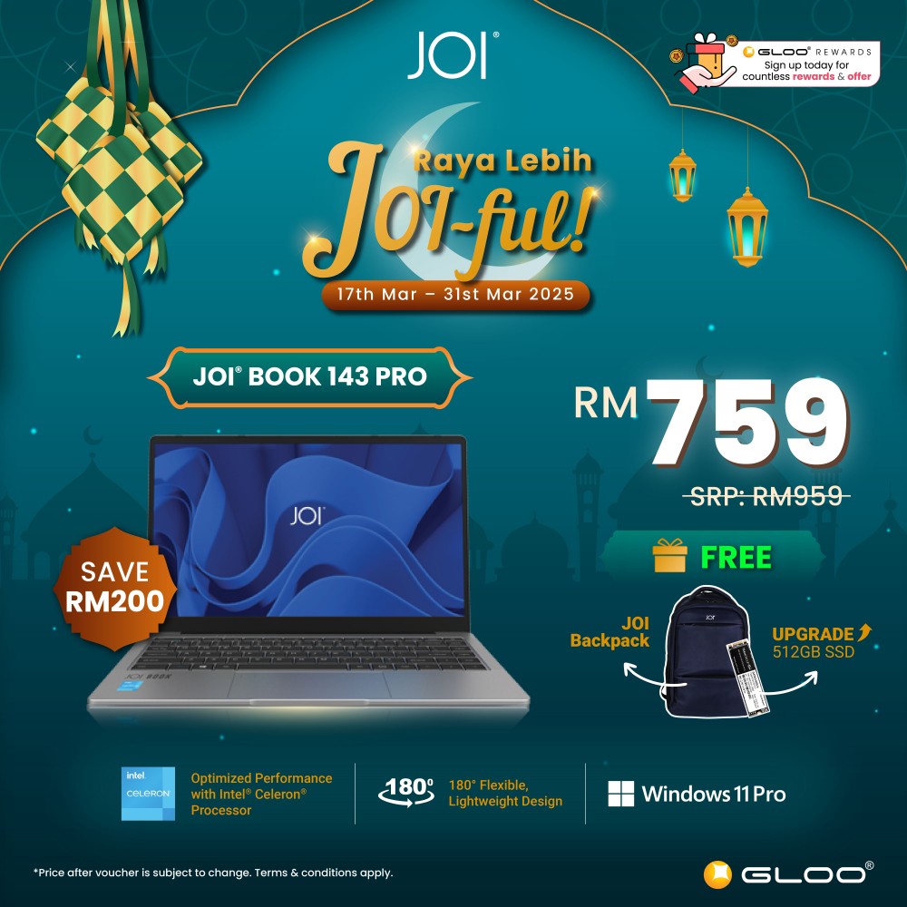 JOI Book 143 Pro (N4120,4GB,128GB eMMC,Integrated,14”,W11Pro) 