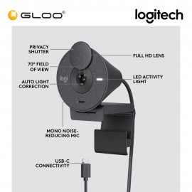 Logitech Brio 300 Full HD Webcam - Off-white (960-001443)