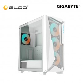 Gigabyte C301 Glass Mid-Tower PC Gaming Case – White (GZ-C301G WHT)