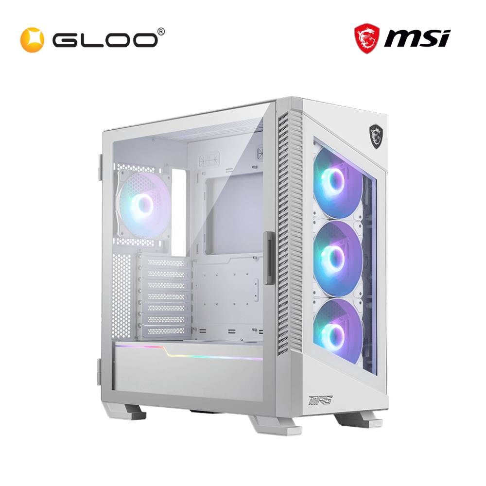 MSI MPG Velox 100R Tempered Glass Mid Tower Case – White (306-7G18W23-809)