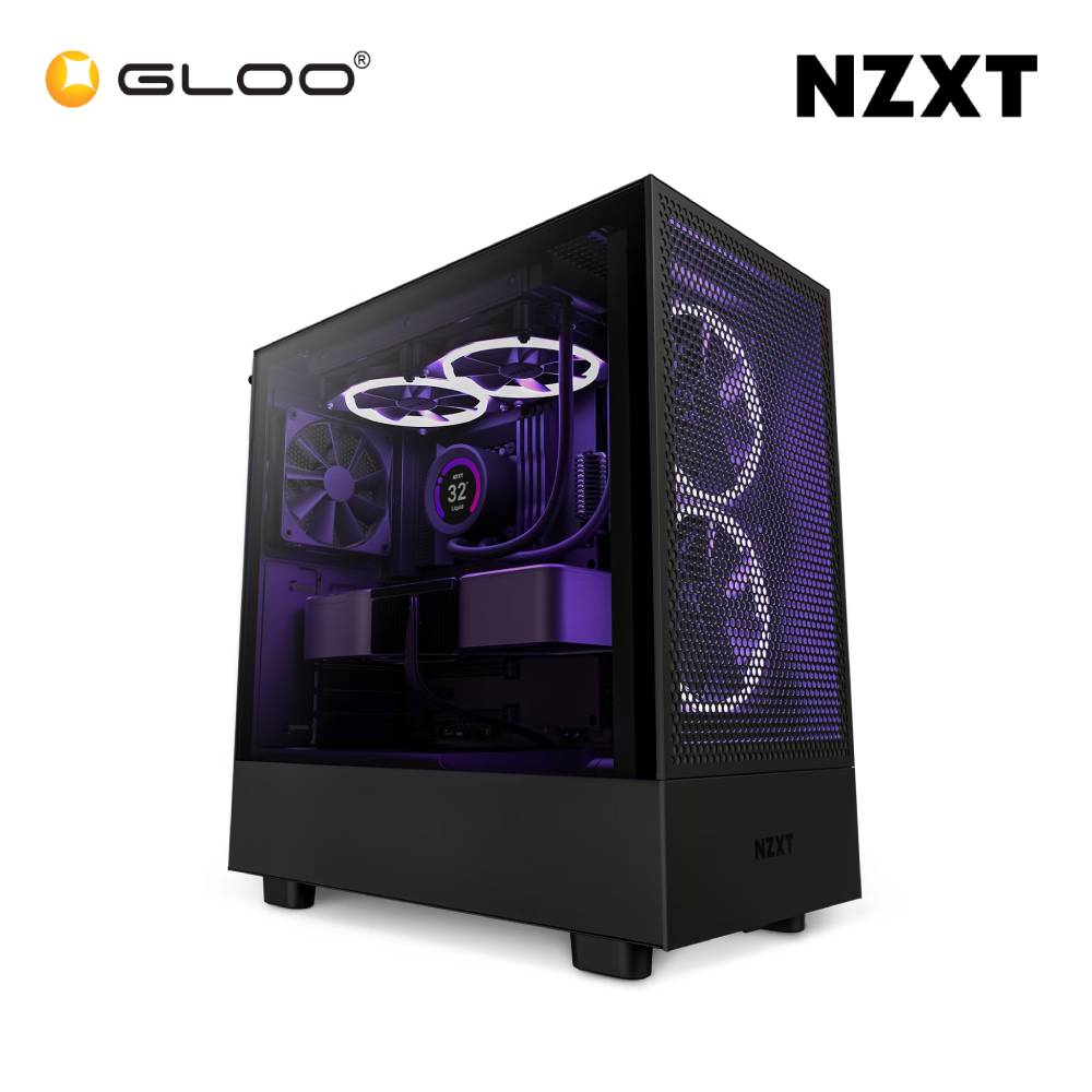 NZXT H5 Flow Mid-Tower Case – Black (CC-H51FB-01)