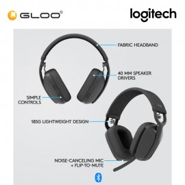 Logitech Zone Vibe 100 Bluetooth Wireless Headset (Off-White) 981-001220