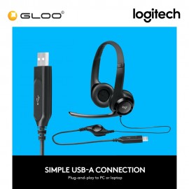 Logitech USB Headset H390 - White 982 -001287 097855181985