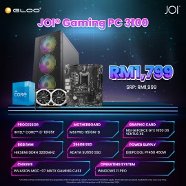 JOI GAMING PC (i3-1015F/8GB RAM/256GB SSD/GTX 1650/W11P)