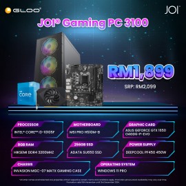 JOI GAMING PC (i3-1015F/8GB RAM/256GB SSD/GEForce GTX 1650/W11P)