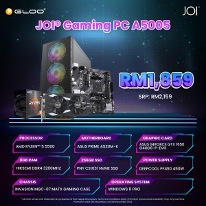 JOI GAMING PC (R5-5500/8GB RAM/256GB SSD/GTX 1650/W11P)