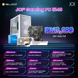 JOI GAMING PC (Intel® Core™ i5-12400F/16GB RAM/512GB SSD/RTX 4060/W11P)