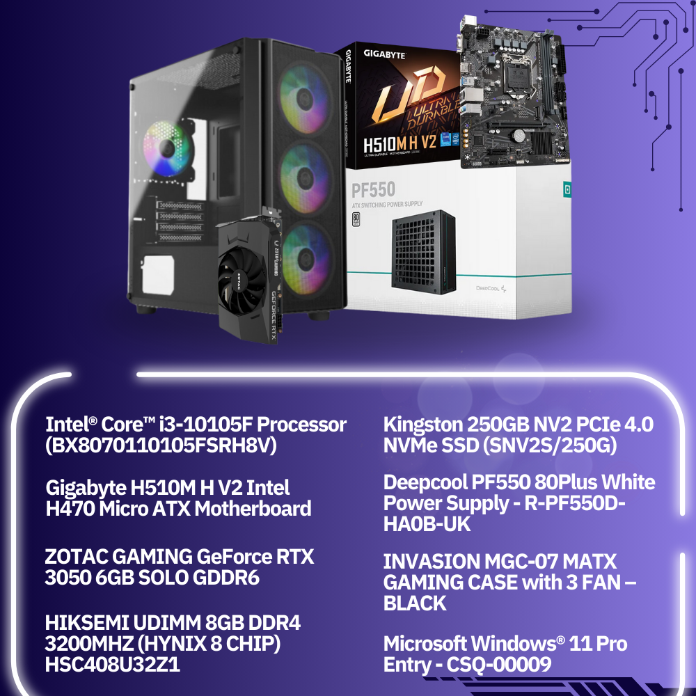 [Pre-order] JOI Gaming PC Build (i3-10105F/RTX 3050)