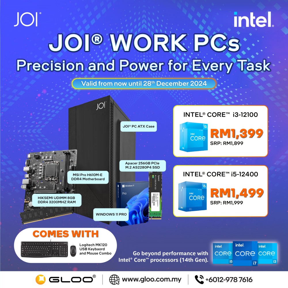 JOI Work PC 5140 (Intel® Core™ i5-12400/8GB RAM/256GB SSD/W11P)