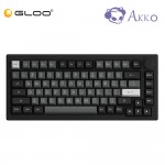 Akko 5075B Plus Black & Silver Castle Fully Assembled Multi-Mode Wireless Plus Hot-swap Keyboard - Akko Cream Yellow Pro (6925758625722)