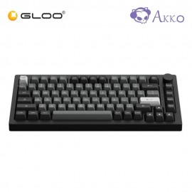 Akko 5075B Plus Black & Silver Castle Fully Assembled Multi-Mode Wireless Hot-Swap Keyboard - Akko Cream Blue Pro (6925758625739)