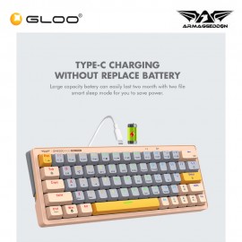 Armaggeddon GMK100 RGB Trimode Wireless Mechanical Keyboard - Spring 8886411988784